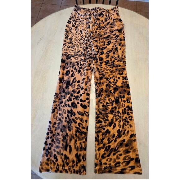 Juicy Couture Velour Leopard Animal Print Straight Leg Lounge Pants SZ Small - Picture 3 of 7